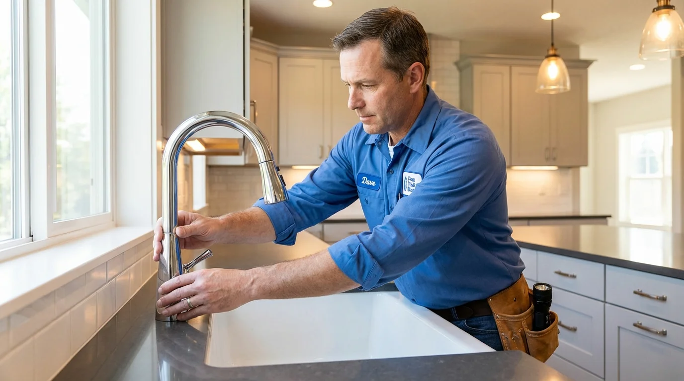 Kitchen faucet installation by Johns Plumbing LLC in Smethport